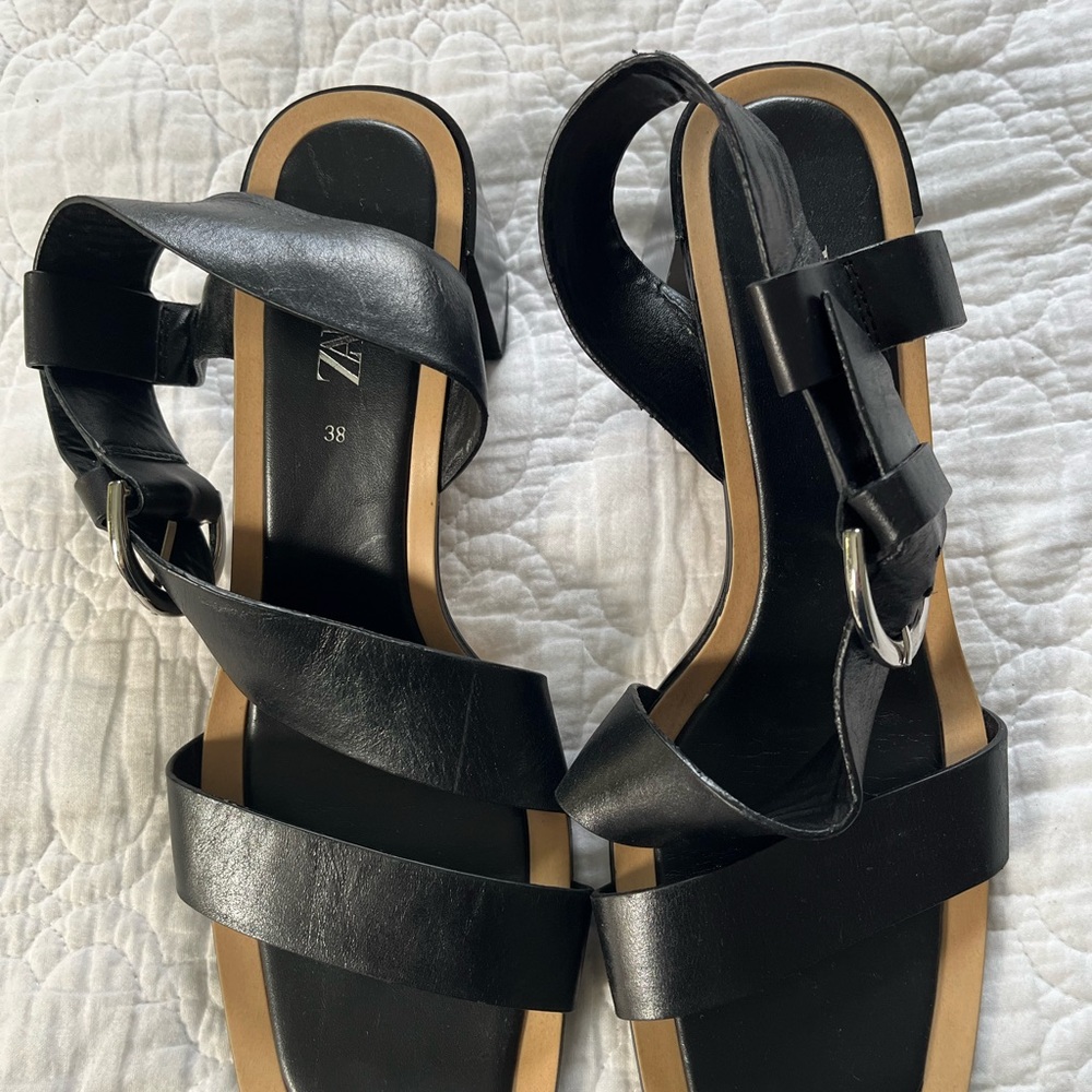 Zara Black Sandals
